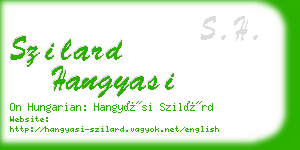 szilard hangyasi business card